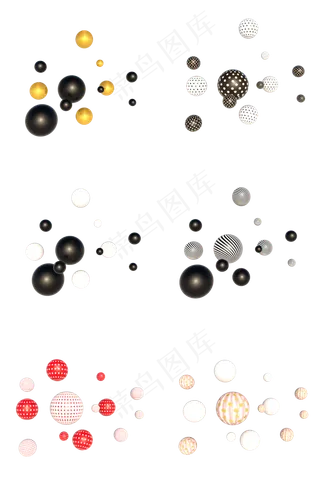 C4D立体漂浮球合集,免抠元素