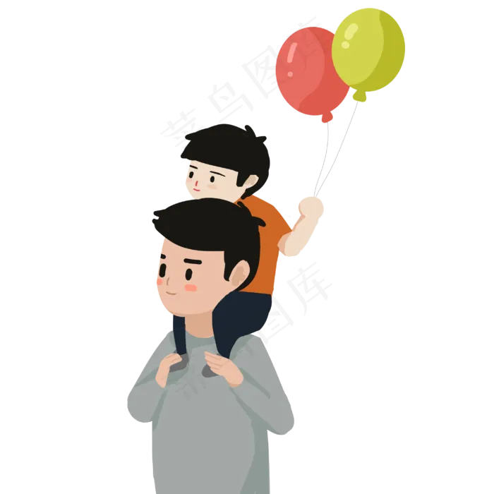 父亲节父亲背着孩子(3000X3000(DPI:300))psd模版下载
