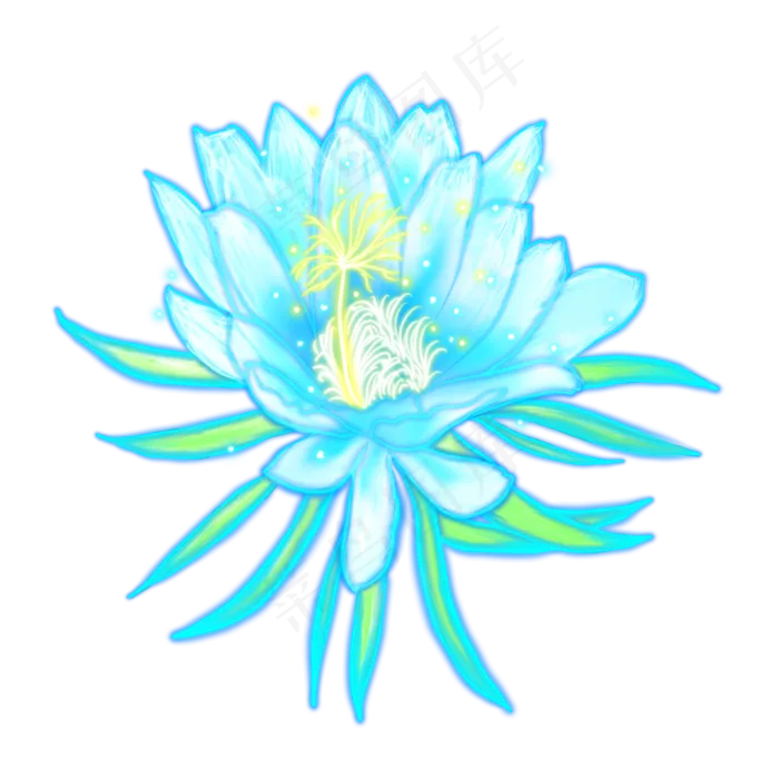 光感彩色荧光唯美花朵,免抠元素(2000X2000(DPI:300))psd模版下载