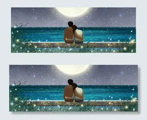 唯美星空情侣背影仲夏夜之梦banner