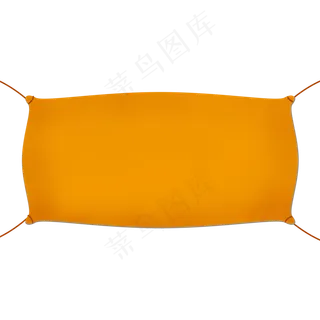 卡通矢量黄色旗帜,免抠元素