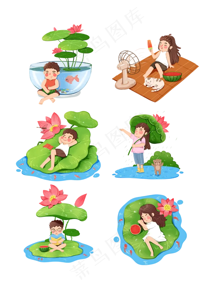 夏至大暑小暑夏天二十四节气(1024X1369(DPI:300))psd模版下载
