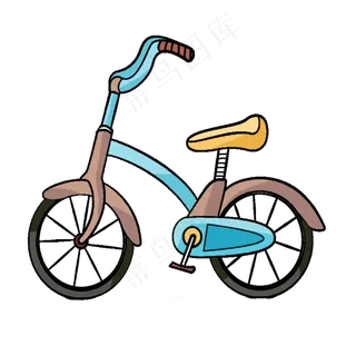 一辆蓝灰色的自行车,免抠元素