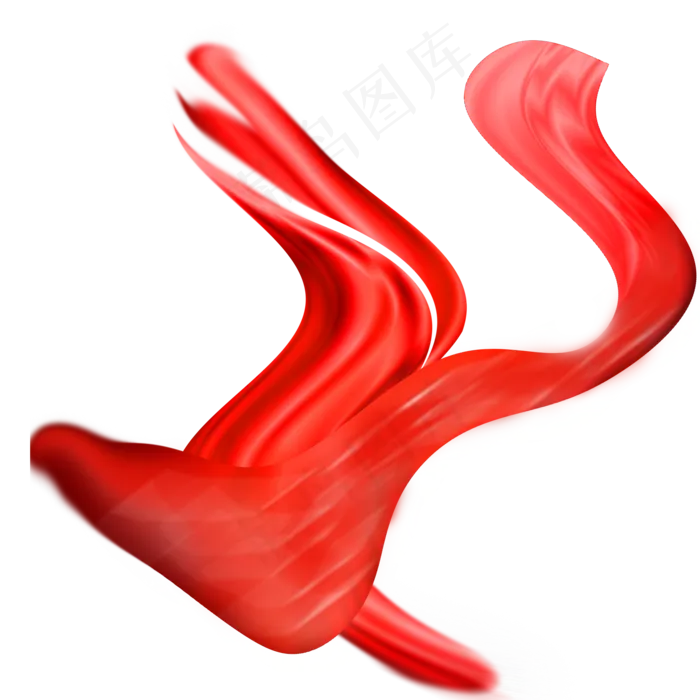 精美红色丝带党建(2000X2000(DPI:300))psd模版下载