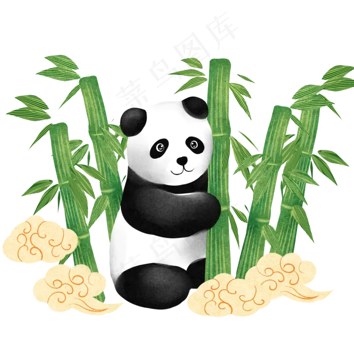 竹子熊猫(2000X2000(DPI:299))psd模版下载