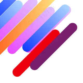 彩色几何色块,免抠元素