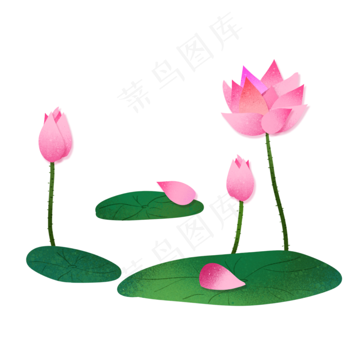 二十四节气之大暑荷叶荷花(2000X2000(DPI:350))psd模版下载