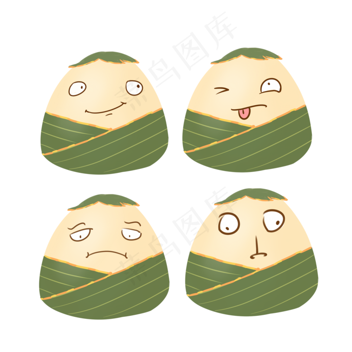 端午节卡通粽子(2000X2000(DPI:300))psd模版下载
