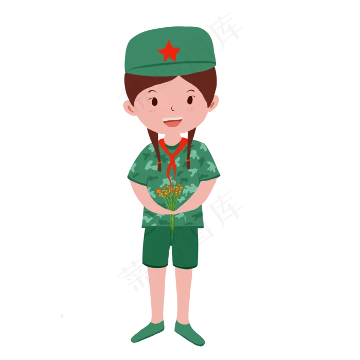 七一八一国庆军人小学生建军节女(2000X2000(DPI:132))psd模版下载