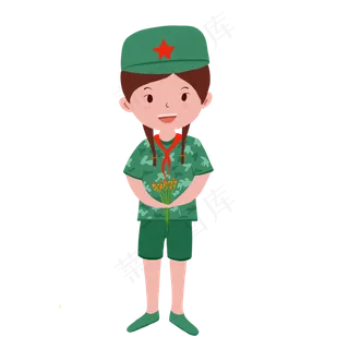 七一八一国庆军人小学生建军节女