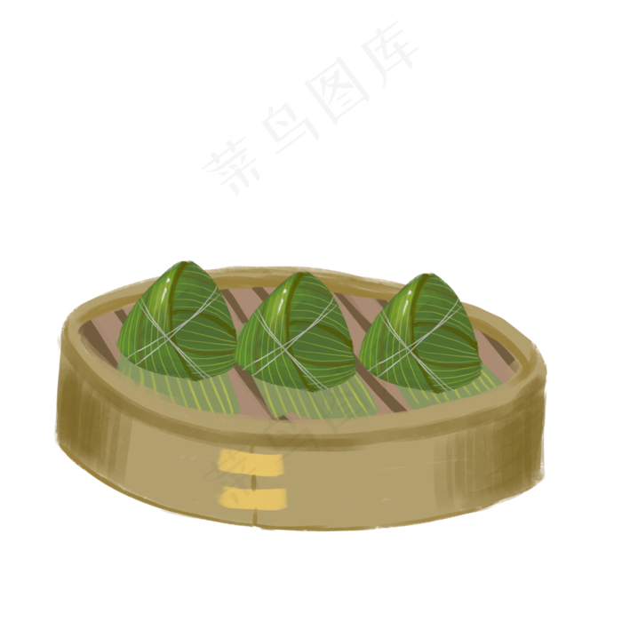 蒸笼里的粽子PNG(2000X2000(DPI:300))psd模版下载