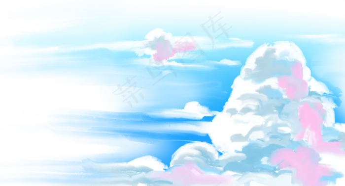 水彩云彩(2809X1520(DPI:300))psd模版下载