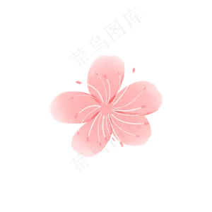 卡通唯美浪漫粉色花朵樱花桃花,免抠元素
