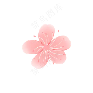 卡通唯美浪漫粉色花朵樱花桃花,免抠元素
