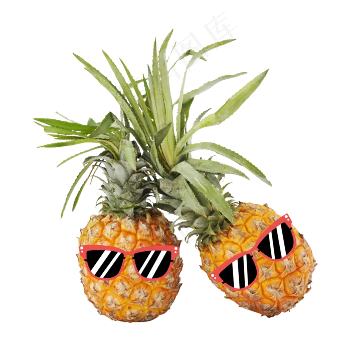 可爱拟人菠萝凤梨(4159X4159(DPI:350))psd模版下载