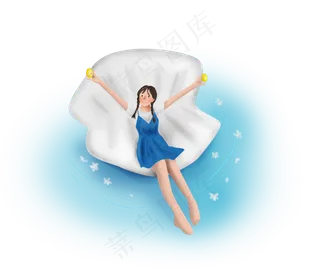 夏日夏季水上的女孩