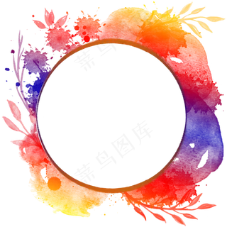 水彩泼墨框