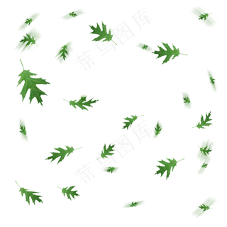 植物树叶叶子漂浮气氛电商装饰免