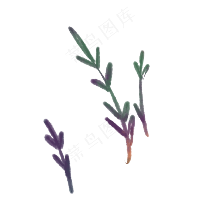 卡通植物枝条下载(2000X2000(DPI:300))psd模版下载