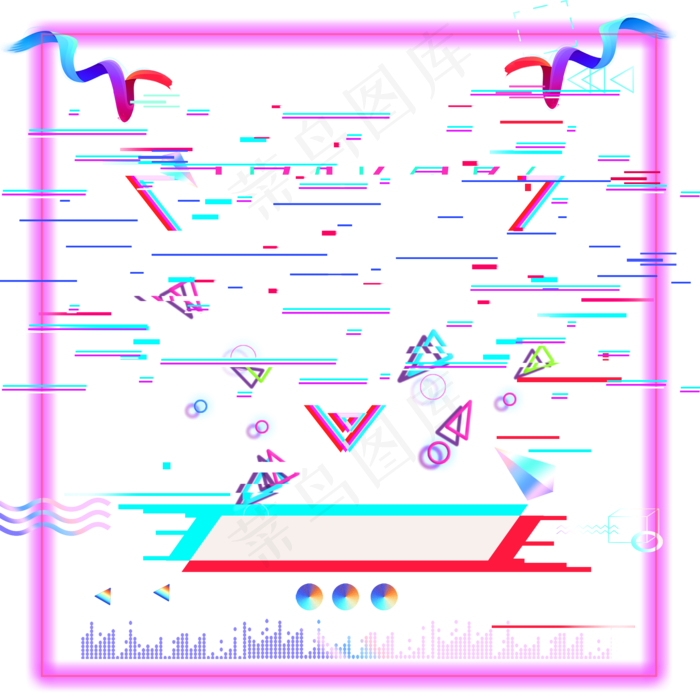 618故障风抖音风促销品电商海(2000X2000(DPI:300))psd模版下载