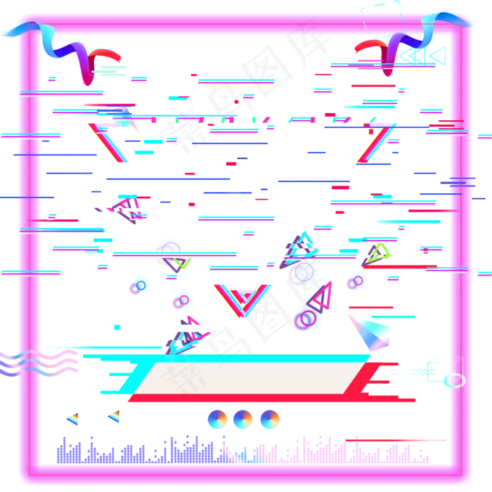 618故障风抖音风促销品电商海(2000X2000(DPI:300))psd模版下载