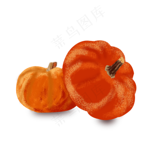 二十四节气鼠绘处暑蔬菜南瓜元素