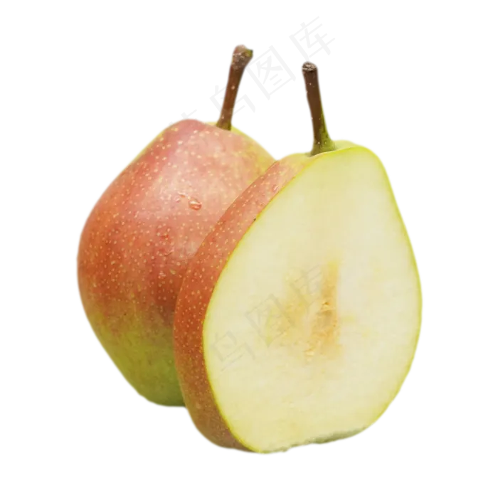 切开水果梨子(2000*2000px 300 dpi )