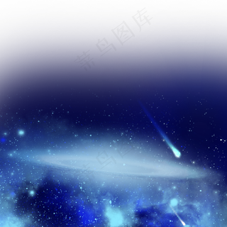 宇宙星空星球蓝色,免抠元素