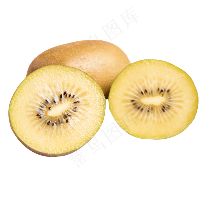 猕猴桃切开猕猴桃绿色健康椭圆形