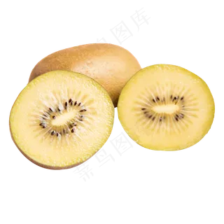 猕猴桃切开猕猴桃绿色健康椭圆形