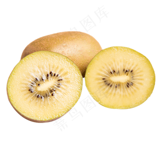 猕猴桃切开猕猴桃绿色健康椭圆形
