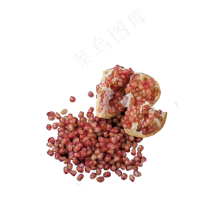 红色的石榴免抠图
