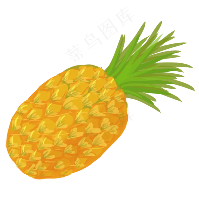 手绘新鲜可爱菠萝凤梨(3000X3000(DPI:300))psd模版下载