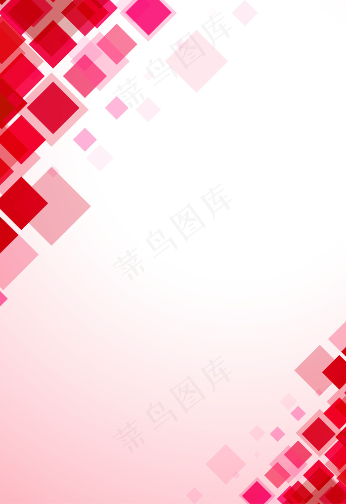 立体红色四方形封面矢量背景