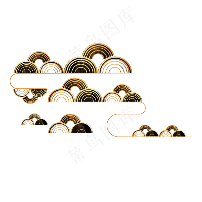 中式金线描金云纹纹理,免抠元素(2000*2000px 300 dpi )ai矢量模版下载