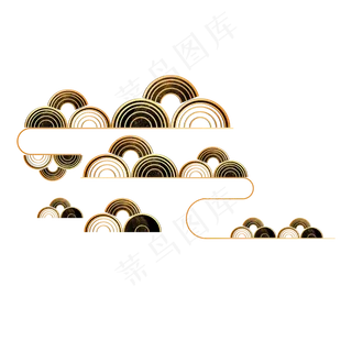 中式金线描金云纹纹理,免抠元素