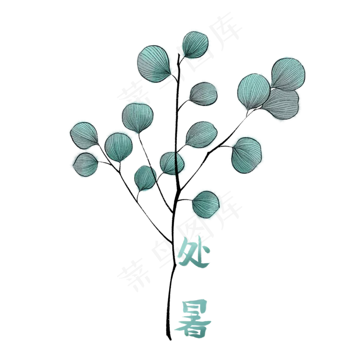 节气处暑植物(2000X2000(DPI:300))psd模版下载