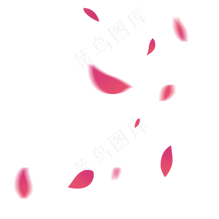 粉红色唯美飘落花瓣,免抠元素(2000*2000px)psd模版下载
