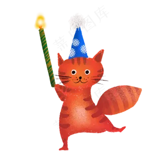 手绘儿童节可爱小猫咪免抠图