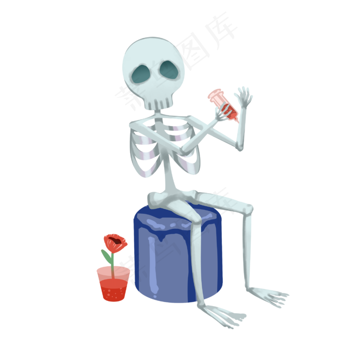 禁毒毒品注射骷髅,免抠元素(3000*3000px 300 dpi )psd模版下载