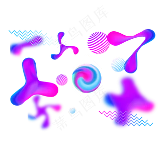 618彩色流体渐变618炫彩流体酷炫不,免抠元素