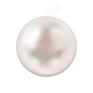 高清手绘白色珍珠,免抠元素