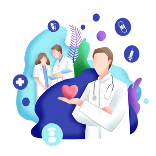 医疗白大褂医生噪点,免抠元素