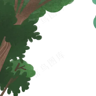 卡通绿色大树下载