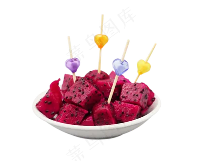 一盘水果火龙果