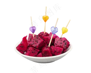 一盘水果火龙果