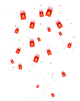 悬浮红包雨装饰
