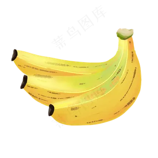 黄色香蕉立体水果