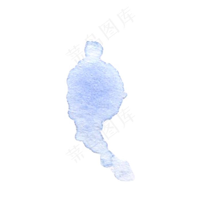 蓝色水墨笔刷(2000X2000(DPI:300))psd模版下载