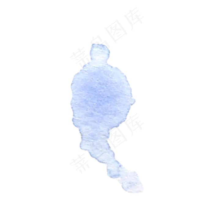 蓝色水墨笔刷(2000X2000(DPI:300))psd模版下载